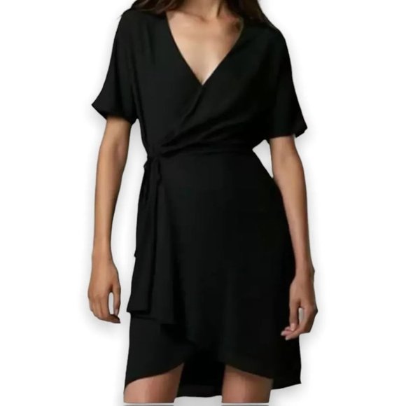 Aritzia Babaton Black Wallace Wrap Dress - Picture 10 of 10